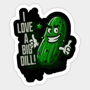 Funny Rude Humor Pickle Lover Lgbt Rainbow Big Dill Pickle Sticker